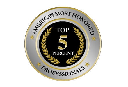 Top 5 PERCENT AMERICA'S MOST HONOURED PROFESSIONALS