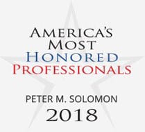 America's most honored professionals, Peter M Solomon. 2018