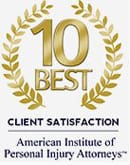American Institute of Personal Injury Attorneys, 10 best, client satisfaction